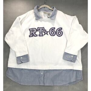 Vintage 90s Layered Knit Shirt Combo Women's Size 2X Classic Preppy Style